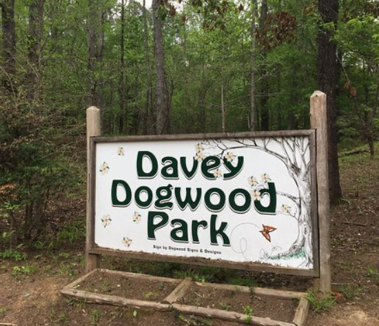 Davey Dogwood Park is home to more than 200 acres of picturesque roads meander throughout the park. It is located in the north park of Palestine, just off Loop 256.